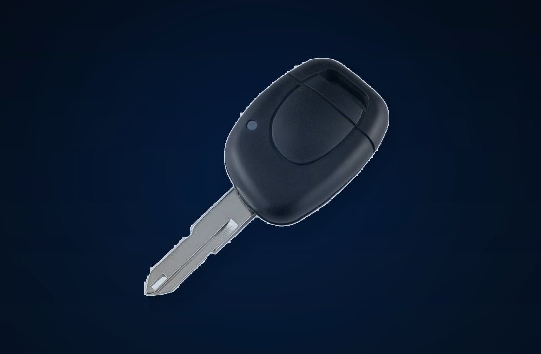 Exemple de clé Renault Clio 2 à télécommande 1 bouton